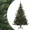 vidaXL Kunstig juletre med julekuler 180 cm 300 LED-lys Varmhvit