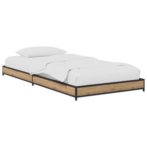 vidaXL Sengestamme Artisan eik 80 x 200 cm Konstruert tre