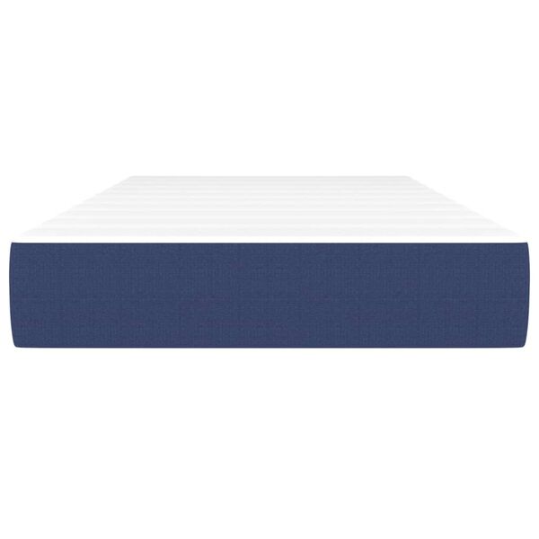 vidaXL Madrass med pocketfjær blå 80x200x20 cm stoff