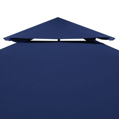 vidaXL Erstatningstrekk for paviljong 310 g/m² mørkeblå 3 x 3 m