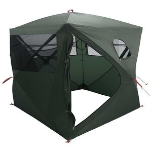 vidaXL Jakt-telt Army gr&oslash;nn 143 x 143 x 165 cm Polyester og st&aring;l