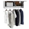 vidaXL Garderobe betonggr&aring; 100x32,5x35 cm konstruert tre