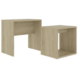 vidaXL Salongbordsett sonoma eik 48x30x45 cm konstruert tre