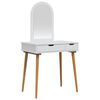 vidaXL Sminkebordsett FAUSKE 2 stk. Hvit 76 x 50 x 143 cm