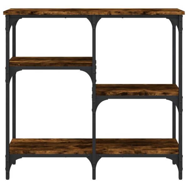 vidaXL Konsollbord røkt eik 80x29x75 cm konstruert tre