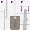 vidaXL Gjerde og Støtte sølv 1 x 25 m Stål