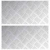 vidaXL Trinn 2 stk. 40 x 20 cm s&oslash;lv Aluminium Rektangul&aelig;r