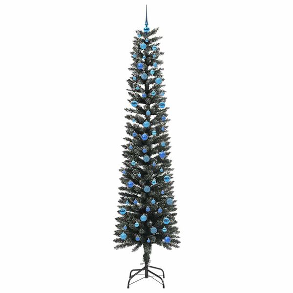vidaXL Kunstig juletre med 300 LED gr&oslash;nn 240 cm PVC og plast og st&aring;l