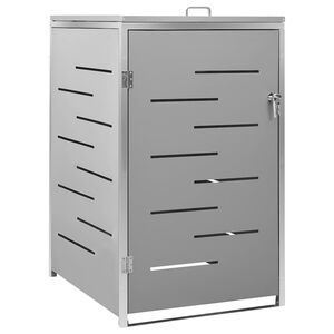 vidaXL S&oslash;ppeldunkskur enkelt 69x77,5x115 cm rustfritt st&aring;l