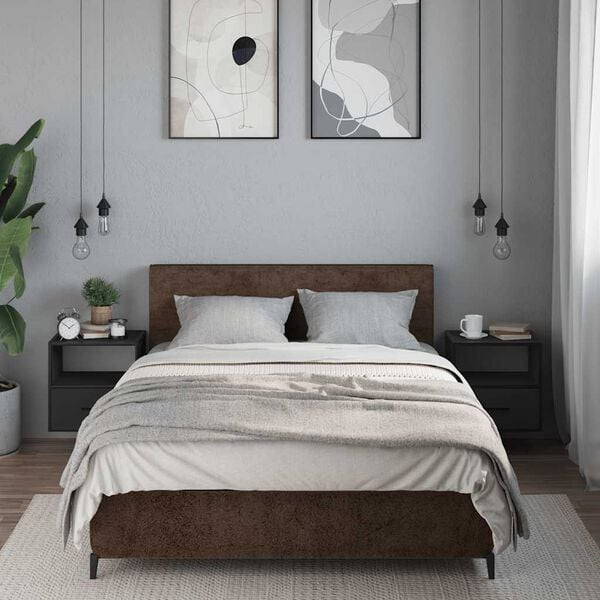 vidaXL Veggmonterte nattbord 2 stk svart 40x31x39,5 cm