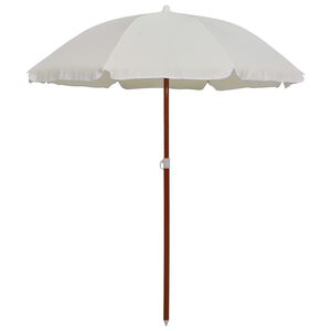 vidaXL Hageparasoll med st&aring;lstang 180 cm sand