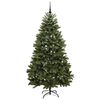 vidaXL Kunstig juletre med 300 LED gr&oslash;nn 210 cm PVC og metall