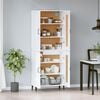 vidaXL Highboard hvit 69,5x34x180 cm konstruert tre