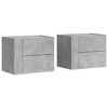 vidaXL Veggmonterte nattbord 2 stk betonggr&aring; 45x30x35 cm