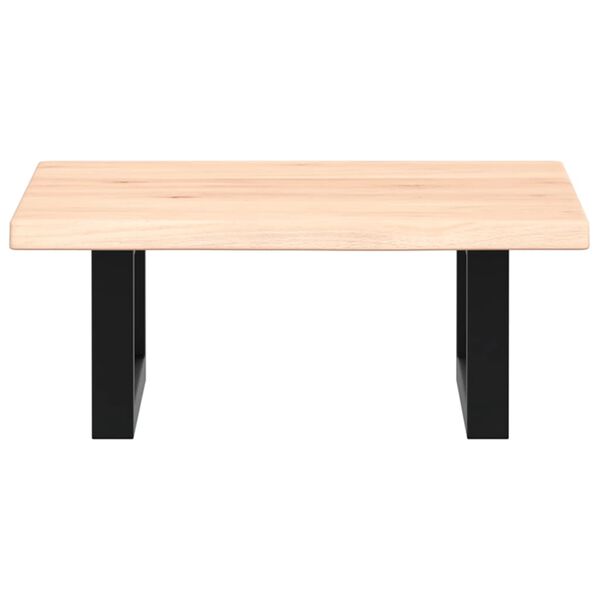 vidaXL Servanthylle veggmontert stål og heltre eik