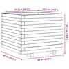 vidaXL Plantekasse 60x60x49,5 cm heltre furu