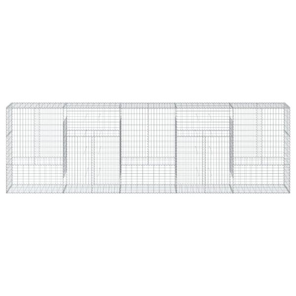 vidaXL Gabionkurv med deksel 500x50x150 cm galvanisert jern