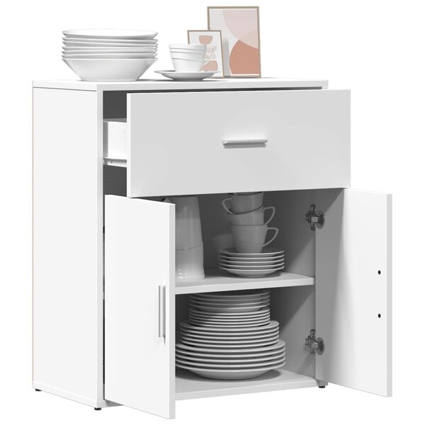 vidaXL Skjenk hvit 60x31x70 cm konstruert tre