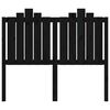 vidaXL Sengegavl svart 126x4x110 cm heltre furu