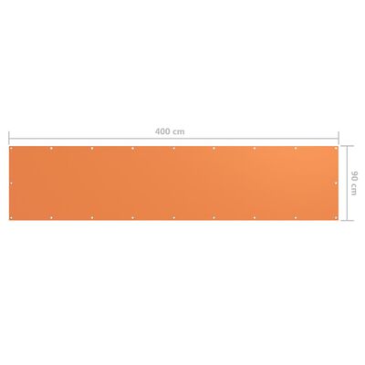 vidaXL Balkongskjerm oransje 90x400 cm oxfordstoff