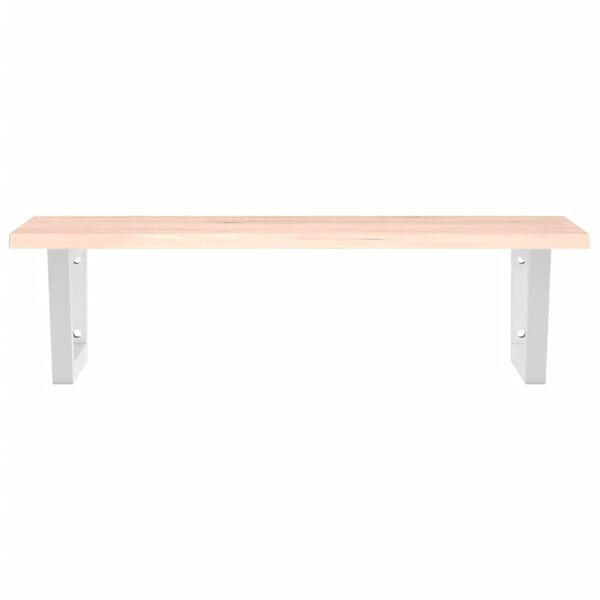 vidaXL Servanthylle veggmontert stål og heltre eik