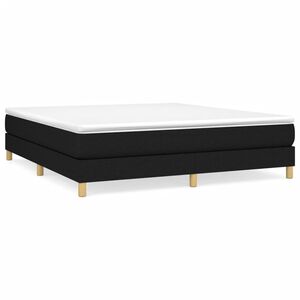 vidaXL Boxspring-sengeramme boksfjær svart 180x200 cm Super King stoff