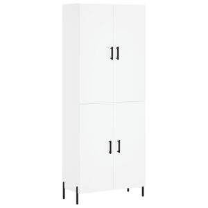 vidaXL Highboard hvit 69,5x34x180 cm konstruert tre