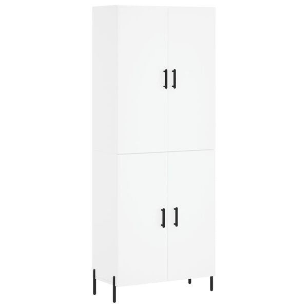 vidaXL Highboard hvit 69,5x34x180 cm konstruert tre