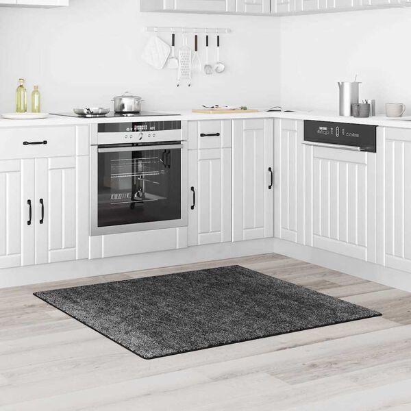 vidaXL Anti-sklisikker Shaggy Teppe M&oslash;rkegr&aring; 120 x 120 cm PP