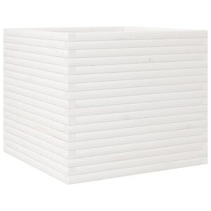 vidaXL Plantekasse hvit 80x80x68,5 cm heltre furu