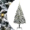 vidaXL Kunstig juletre Hvit 180 cm PVC og St&aring;l og Plast