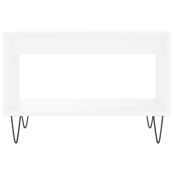 vidaXL Salongbord hvit 60x50x40 cm konstruert tre