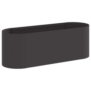 vidaXL Hevet Hagebed Svart 120 x 40 x 40 cm St&aring;l