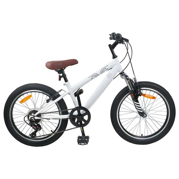 vidaXL Kids Mountain Bike 20 Tommer 6-Speed for 5-8 &aring;r gamle Hvit