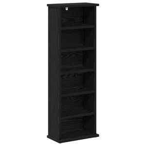 vidaXL CD skap Svart eik 60 x 17 x 92 cm Konstruert tre