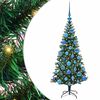 vidaXL Kunstig Forh&aring;ndsopplyst Juletre gr&oslash;nn 120 cm PVC og metall