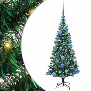 vidaXL Kunstig Forh&aring;ndsopplyst Juletre gr&oslash;nn 120 cm PVC og metall