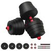 vidaXL 2-i-1 manual og vektstang sett 30 kg Svart og R&oslash;d
