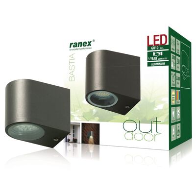 Ranex LED-vegglampe 3 W grå 5000.332