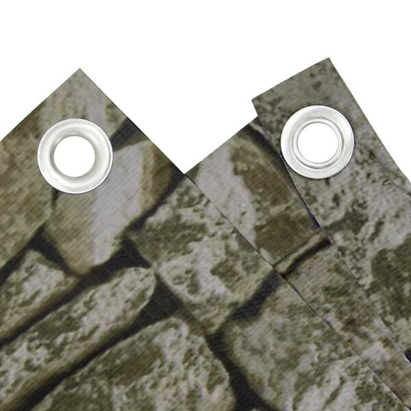 vidaXL Balkongskjerm med steinutseende 400x90 cm PVC