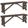 vidaXL Hagebenker 2 stk heltre gran