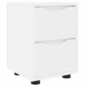 vidaXL Nattbord med skuff Hvit 30,5 x 30 x 43 cm Konstruert tre
