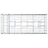 vidaXL Gabion hevet seng s&oslash;lv 140 x 60 x 55 cm Galvanisert St&aring;l