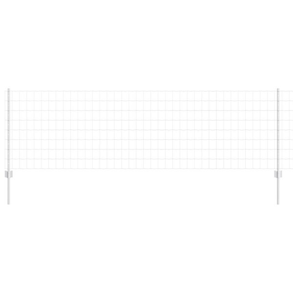 vidaXL Gjerde og Støtte sølv 0,8 x 10 m Stål