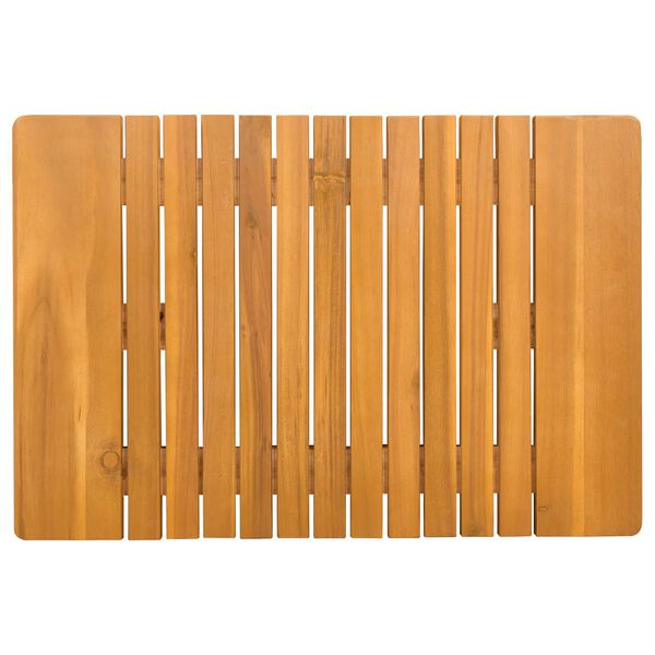 vidaXL Badematte Ensfarget Brun 59 x 40 cm tre