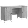 vidaXL Skrivebord Gr&aring; sonoma 142,5 x 50 x 75 cm Konstruert tre