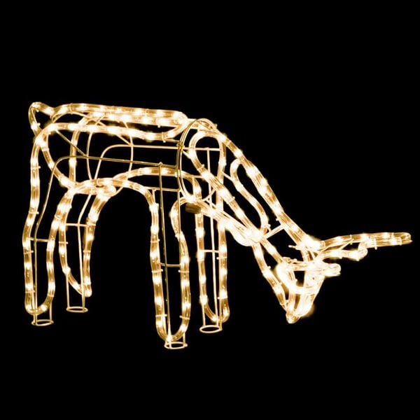 vidaXL Julereinsdyrfigur varmhvit 73x31x45 cm