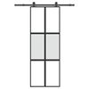 vidaXL Skyved&oslash;r med monteringssett 76x205 cm herdet glass og aluminium