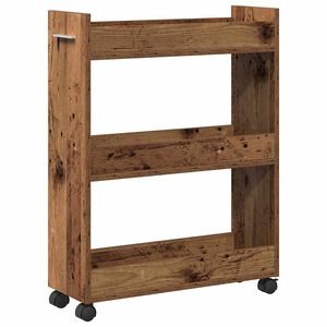 vidaXL Kabinett med hjul Gammelt tre 60 x 22 x 79 cm