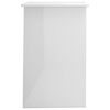 vidaXL Skrivebord høyglans hvit 100x50x76 cm konstruert tre